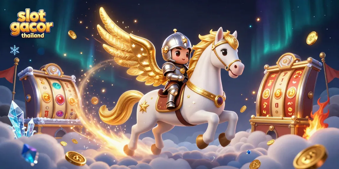 Experience thrilling gameplay in slot gacor thailand with captivating imagery of jackpots and coins.