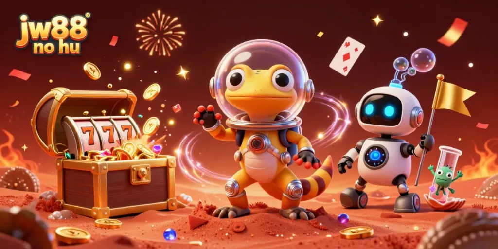 Experience thrilling slots with jw88 no hu in a vibrant, alien casino setting