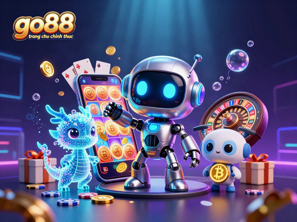Engage with the vibrant go88 trang chu chinh thuc as gaming icons and elements enrich the scene.