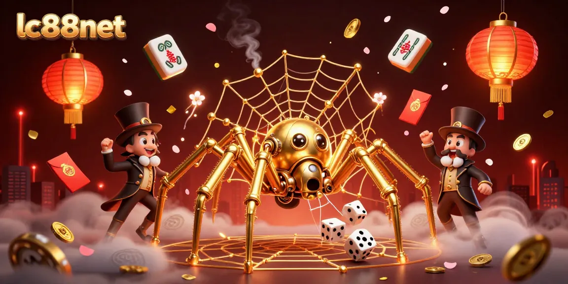 Experience thrilling luck at lc88net with a dynamic steampunk casino scene, showcasing golden elements and vivid details.