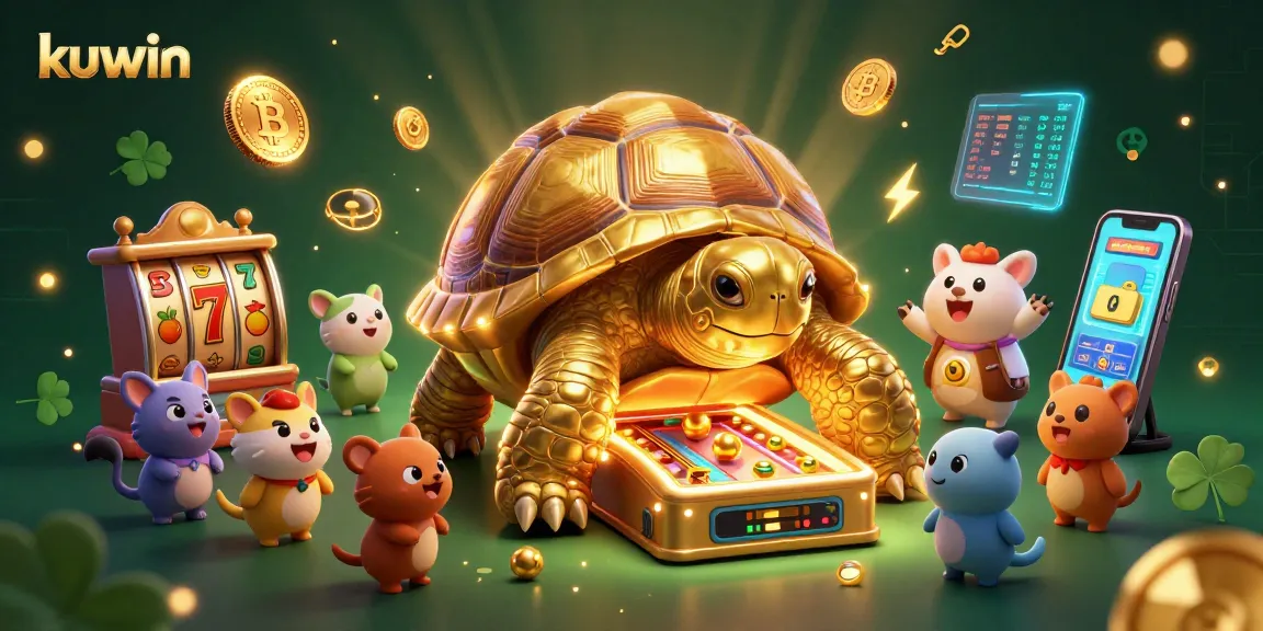 Kuwin players enjoy vibrant pinball action with golden tortoises and exciting slot game elements.