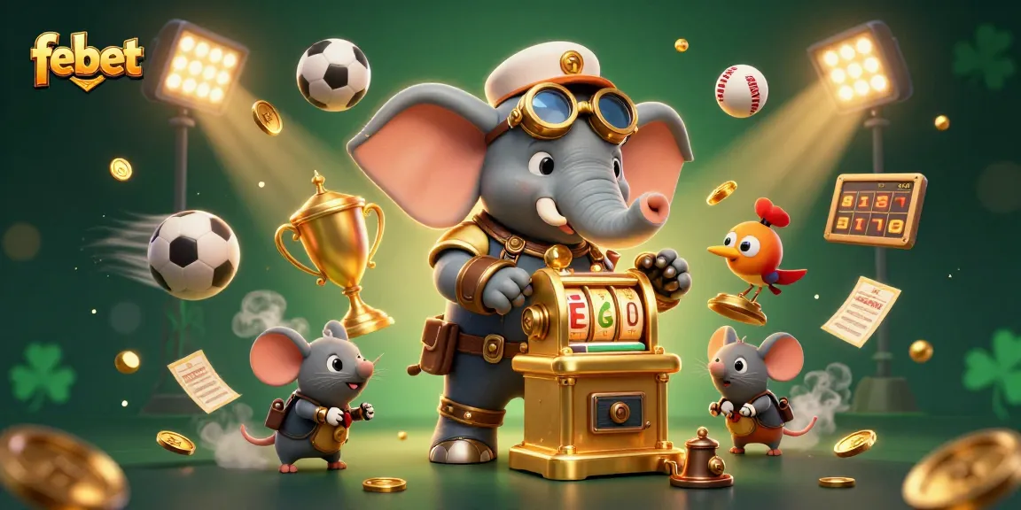 Experience thrilling gameplay at febet with dynamic sports betting scenes featuring slot machines.