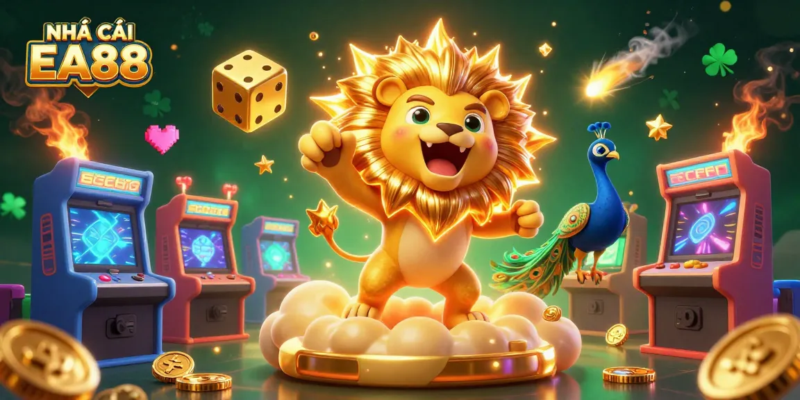 Participate in exciting gaming at NHÀ CÁI EA88 with vibrant characters and dynamic casino elements.